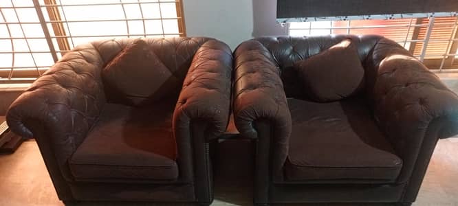 2 Seater leather sofa