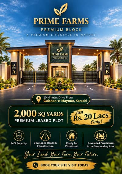 Prime Farms premium block 2 , farmland Karachi.