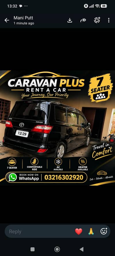 karvan 7 seater in multan