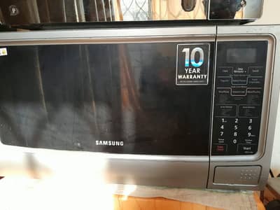 Samsung 34L Microwave Oven (Premium Silver & Black Design) - Excellen