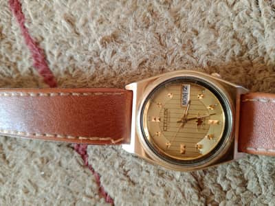 ⌚ Vintage Citizen Automatic 21 Jewels Original Golden Dial Watch for S