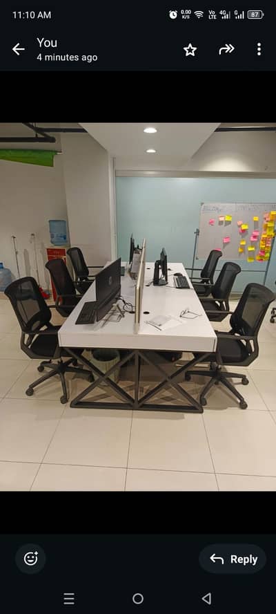 Complete office furniture fresh condition urgent sale