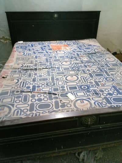 Bed With Mattress & 2 Door Cupboard