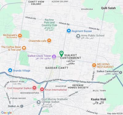 Plot For Sale At Aziz Shaheed Road Cantt Sialkot