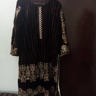 Velvet Embroidered 2pc
