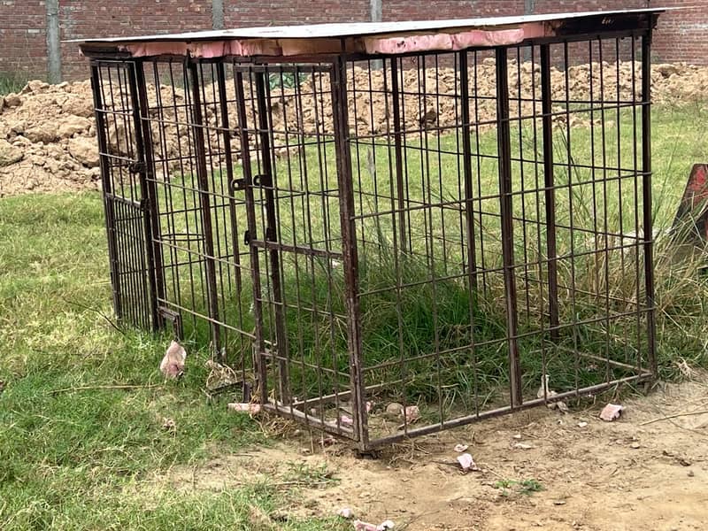 Heavy Iron Pinjra for Sale | Animal Cage with Fibre Roof - Cages ...