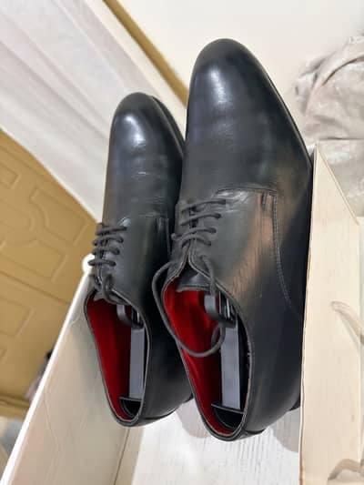 (New Like) CORIO - Matte Black Derby Leather Shoes 10/10