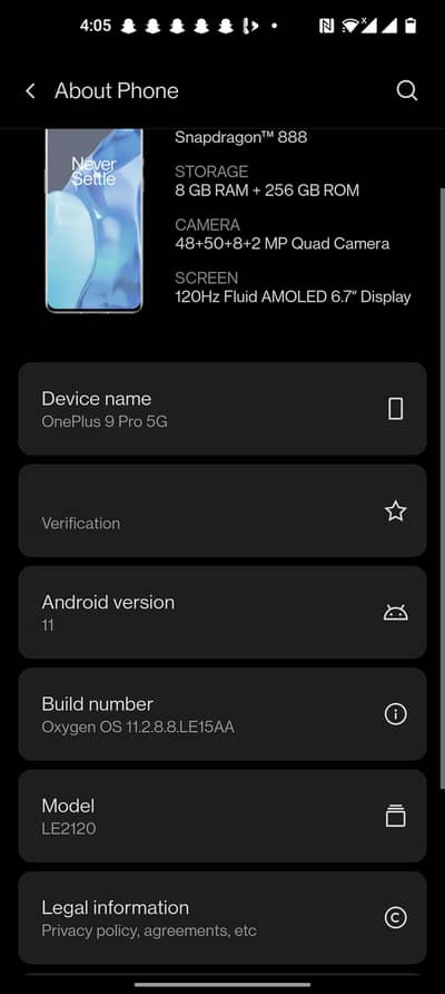 One Plus 9 Pro