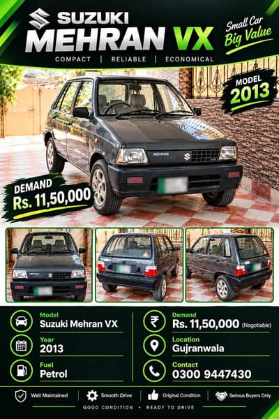 Suzuki Mehran VX 2013