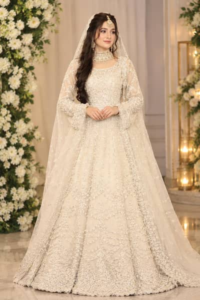 Elegant Walima Dress in silver