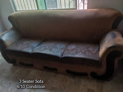 Sofa Set For Sale - 1 Three Seater Sofa + 2 Single Seater Sofa