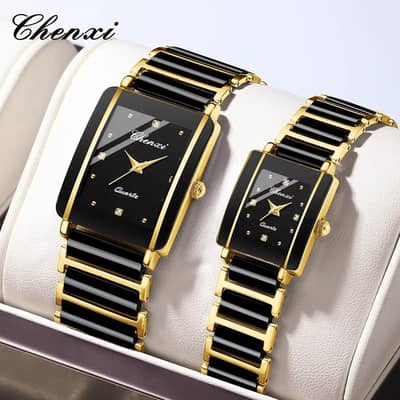Chenxi Luxury Stainless Steel Quartz Watch Set for Couples