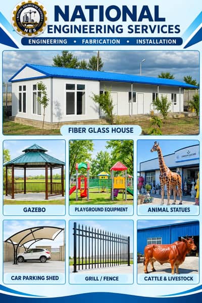 Car Parking Sheds/Fabrication Glass Works/Outdoor/Livestock Structures