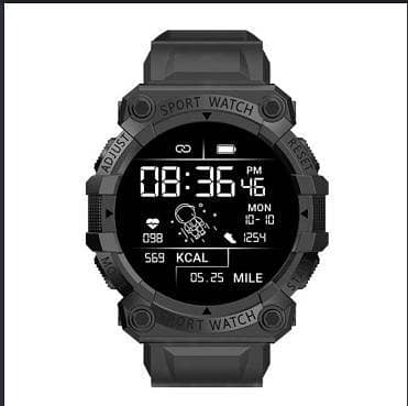 1 PCS Sports Smart Watch Activity Fitness Tracker - Heart Rate Blood Pressure Monitor Distance & Calorie Counter Wristwatch (Black) R5890R