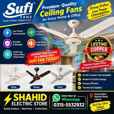Sufi Fans 30watt AC/DC Inverter in Exchange Offer Available