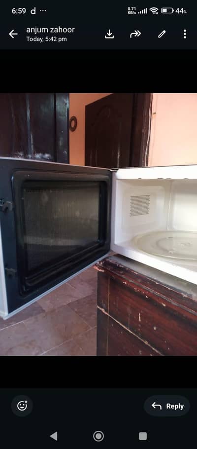 dawlance microwave n baby cot for sale