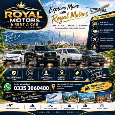 Car Rental Islamabad with Driver | Corolla, BR-V, Land Cruiser & Hiac