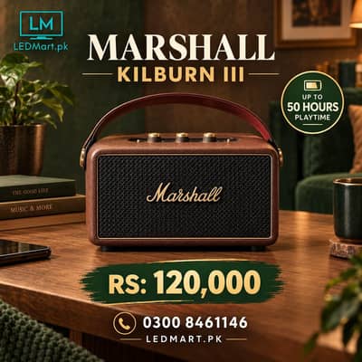 MARSHALL KILBURN 3 BLUETOOTH BATTERY SPEAKER