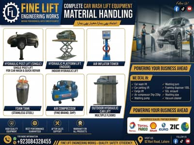 Car wash Service Station Lift | Air Compressor | Car Parking Lift