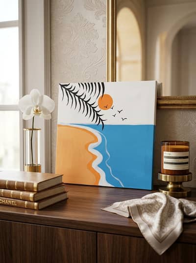 Canvas Sea design wall hanging.   contact: + 92 329 6163020