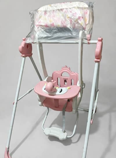 Baby Swing for Sale – Like New, Pink & White