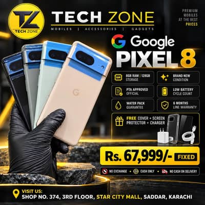Google Pixel 8 8GB 128GB PTA Approved Official | Brand New