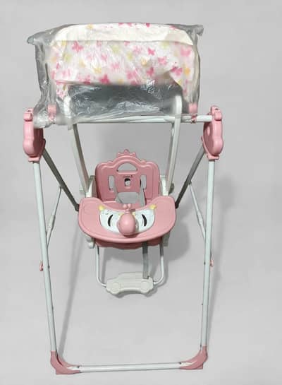 Baby Swing for Sale – Like New, Pink & White