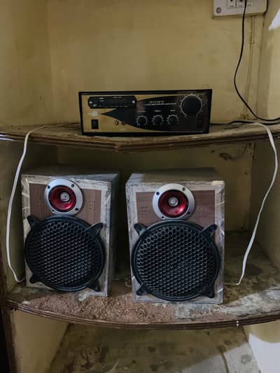 Sony Stereo Amplifier with USB System. with 8 inches 2 Adad Speaker