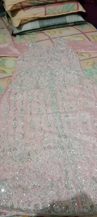 organza frock ready to wear condition 10/10 once time wear