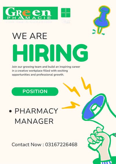 Green Pharma is hiring Shift Incharge / Assistant Manager Pharmacy