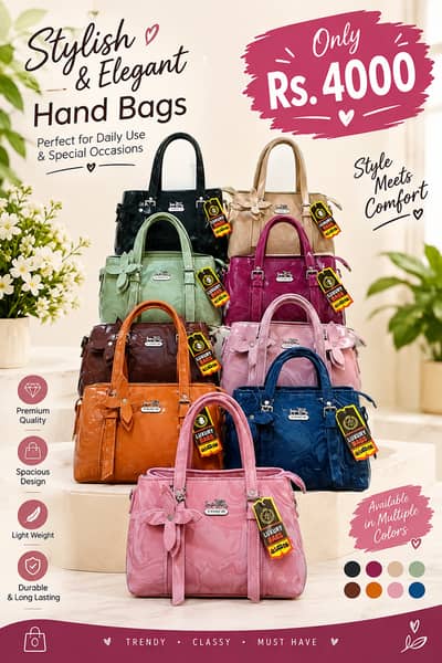 Elegant Luxury Handbags for Women – Stylish Designs in Multiple Colors