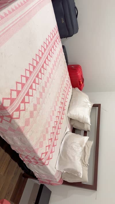 Iron Queen size bed with mattress