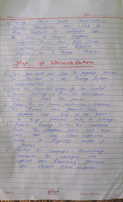 assignment handwriting