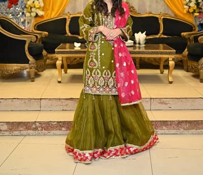 beautiful sharara wedding wear