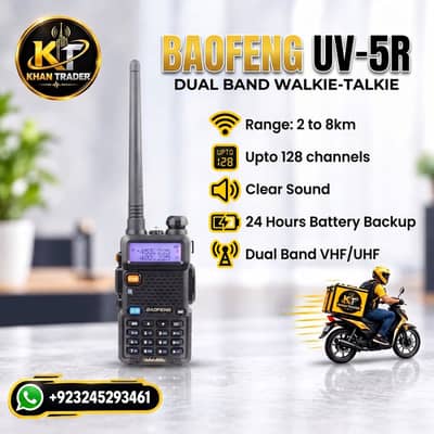 Walkie talkie / wireless set | RANGE 2 TO 8 KM Baofeng UV-5R
