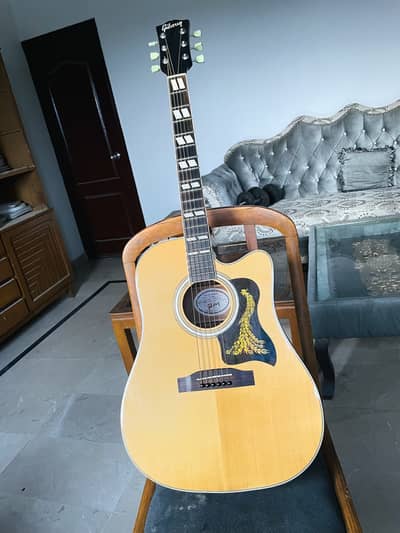 Semi Acoustic Guitar  Hummingbird style.