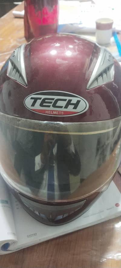 Tech halmet look like  new with reasonable price