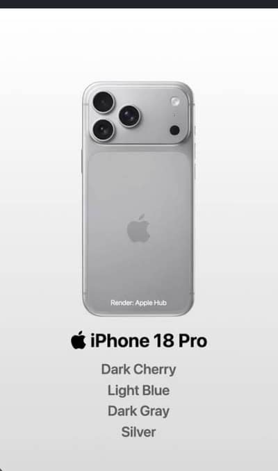 Apple iPhone 18 Pro Max PTA Silver Color for sale