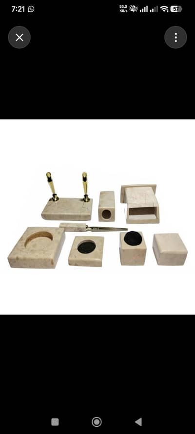 Marble office desk set