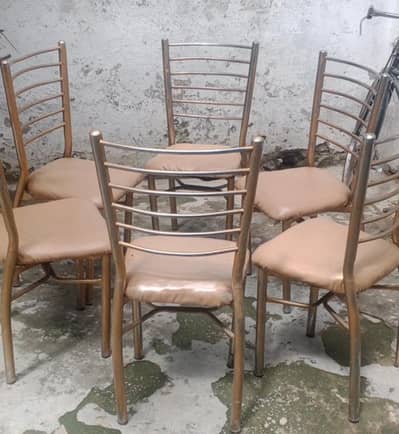 6 dining chairs steel body