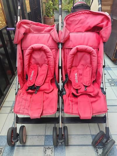 Imported Twin Baby Stroller for Twins – Good Condition