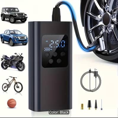 Multi Functional Portable Air Pump - Rechargeable -5X Fast - Digital
