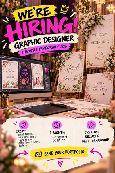 1 month graphic design gig.