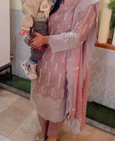 Fancy Cutdana Silk Suit