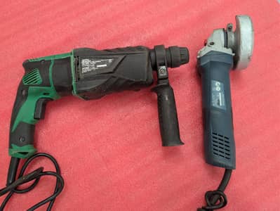 HiKOKI drill machine & Bosch Grinder