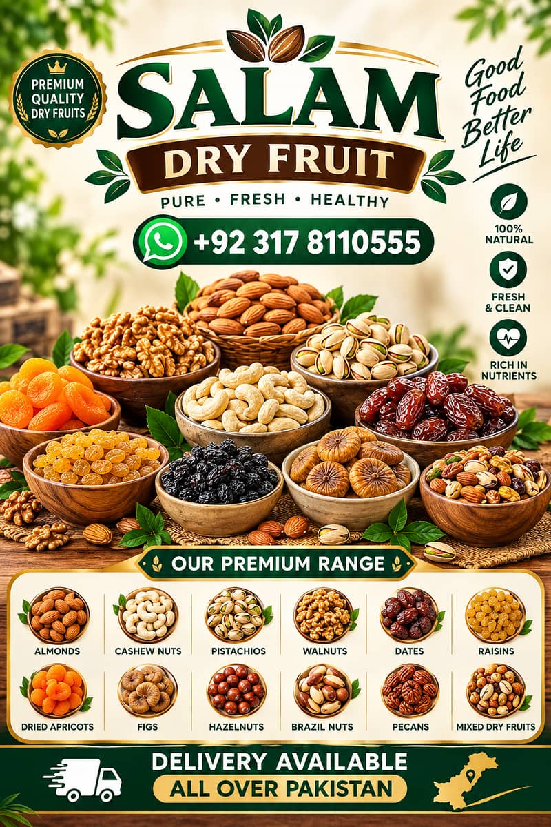 Dry Fruits / Almonds / Pistachios / Cashews / Walnuts / Dates / Raisin 0