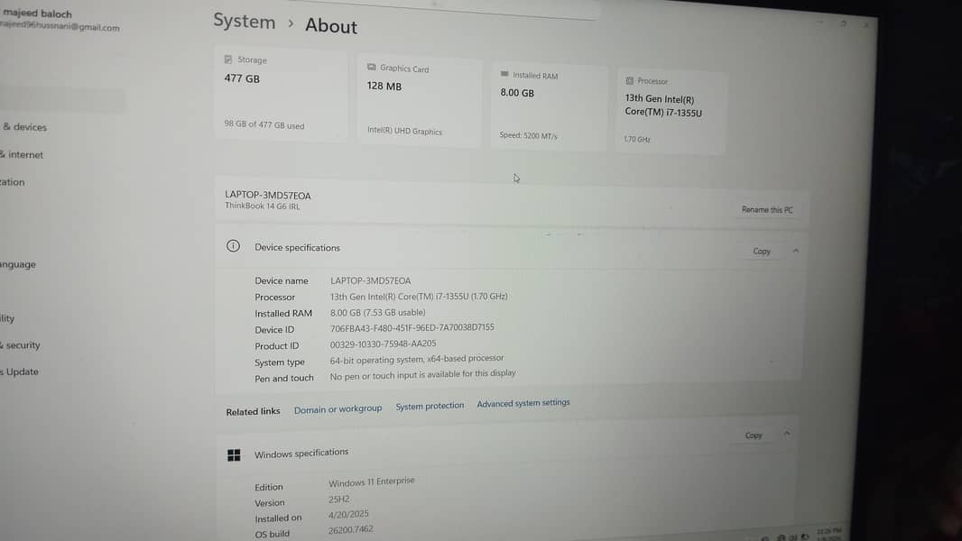 Lenevo thinkbook i7 13th gen 1