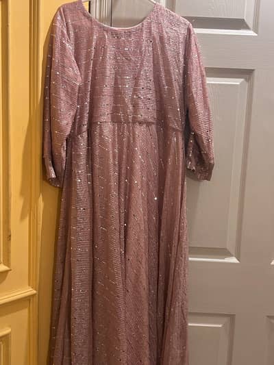 Dusty Pink Heavy Fancy Party Wear Dress – One Time Worn