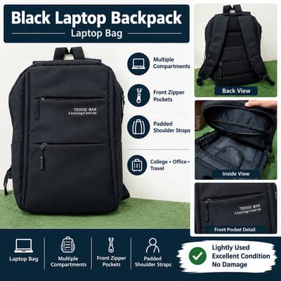 Black Laptop Backpack | Laptop Bag | Excellent Condition This include
