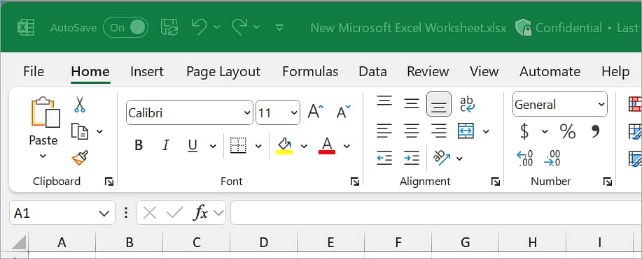 Microsoft (MS) Excel formatting 1
